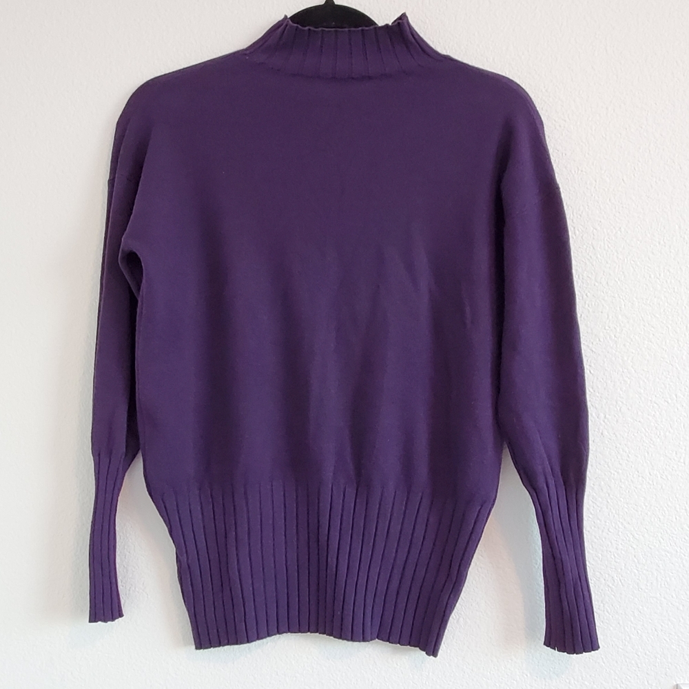 Purple Turtleneck Sweater